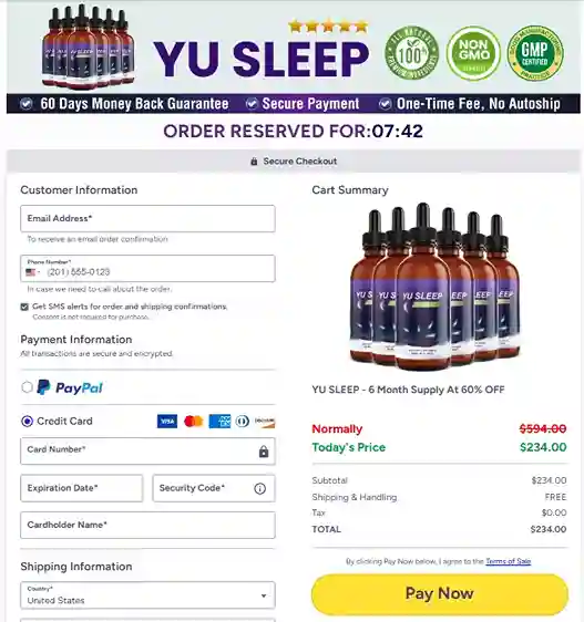 Yu Sleep Order Page